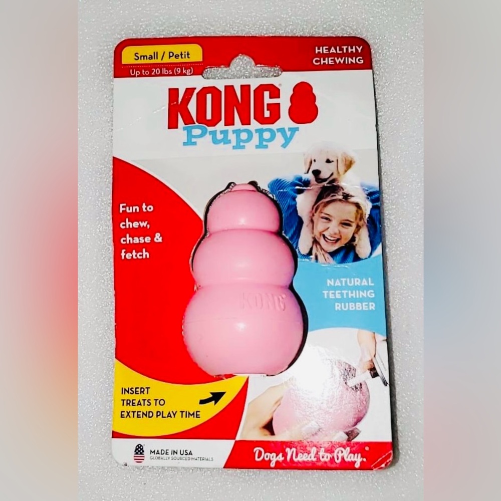Bundle of 2 New KONG Puppy Toys | Pink & Red Colors | NWT - Picture 4 of 11